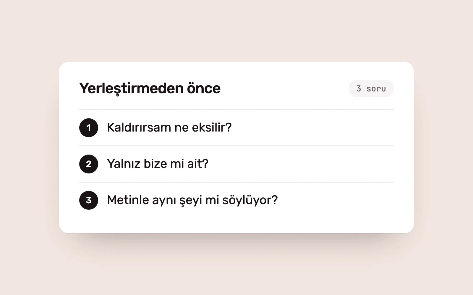 Görsel yerleştirmeden önce sorulacak üç soru