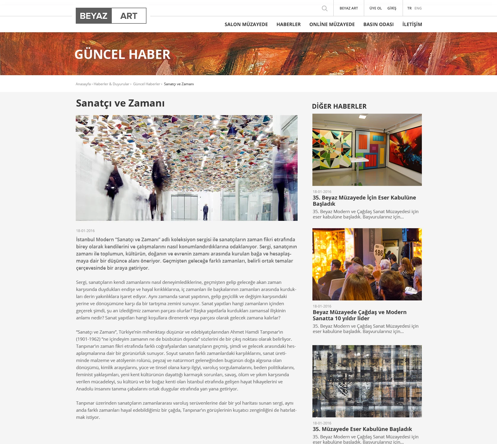 Large image and text, with other news in a sidebar