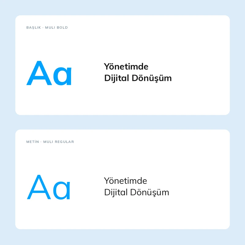 Typography: Muli Bold and Muli Regular used on the business cards.