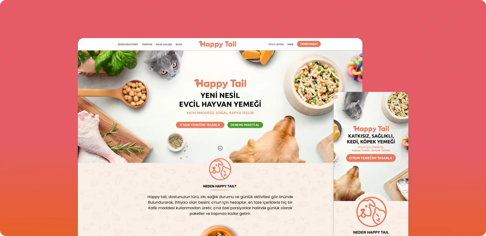 HappyTail ekranları