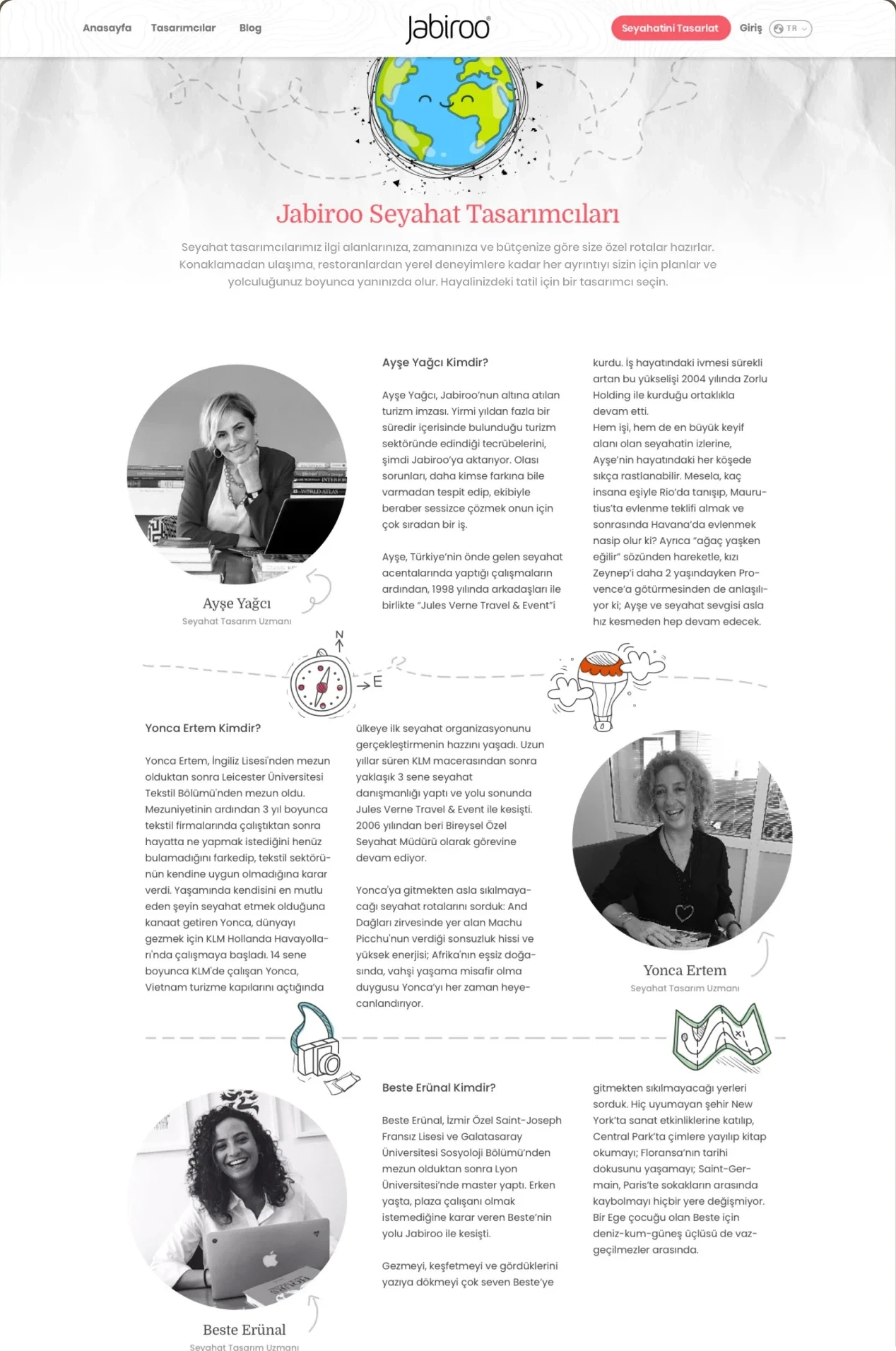 Travel designers: editorial profiles introducing experts through photography, experience and personal stories.