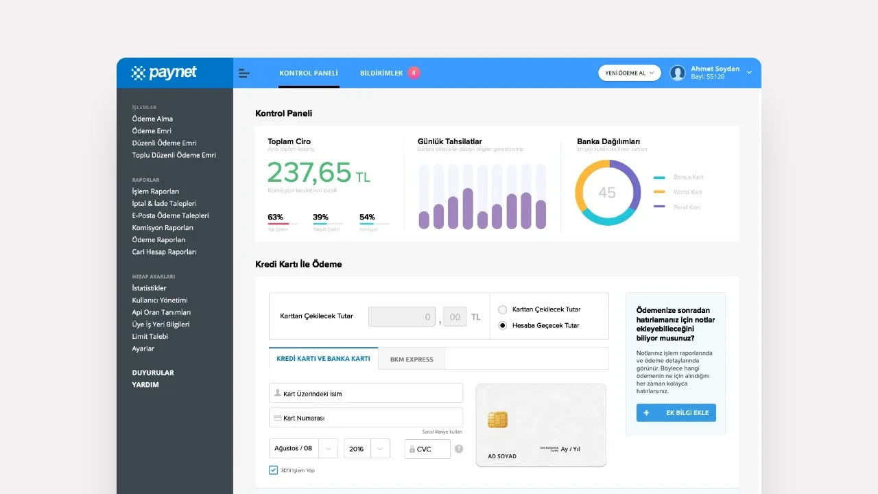 Paynet Dashboard