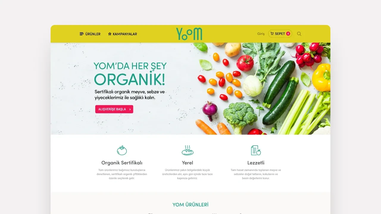 YOM Organik Ürünler E-Ticaret Sitesi