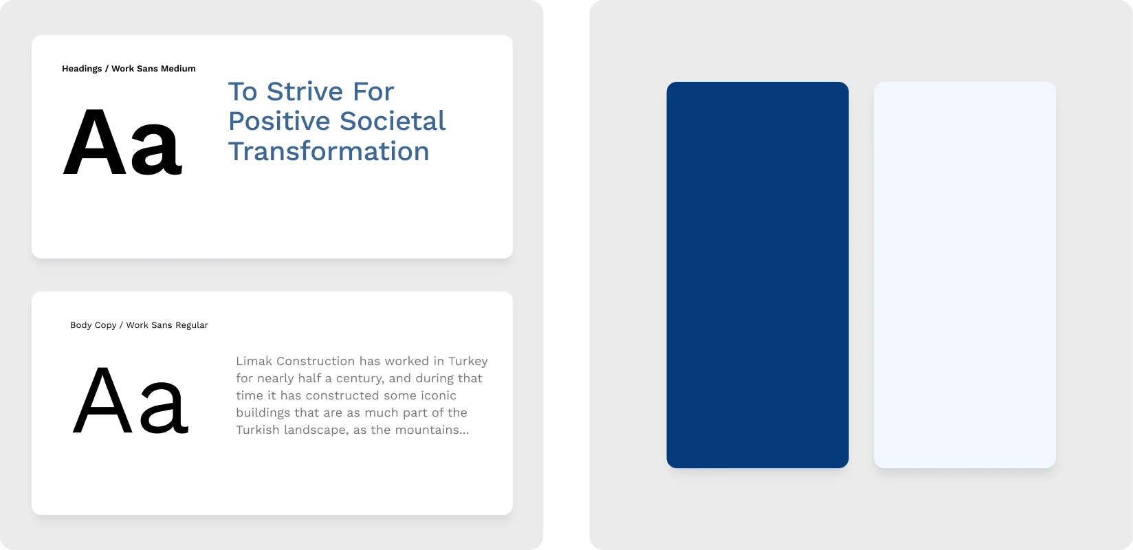 Typography, colour and interface system for the corporate web experience.