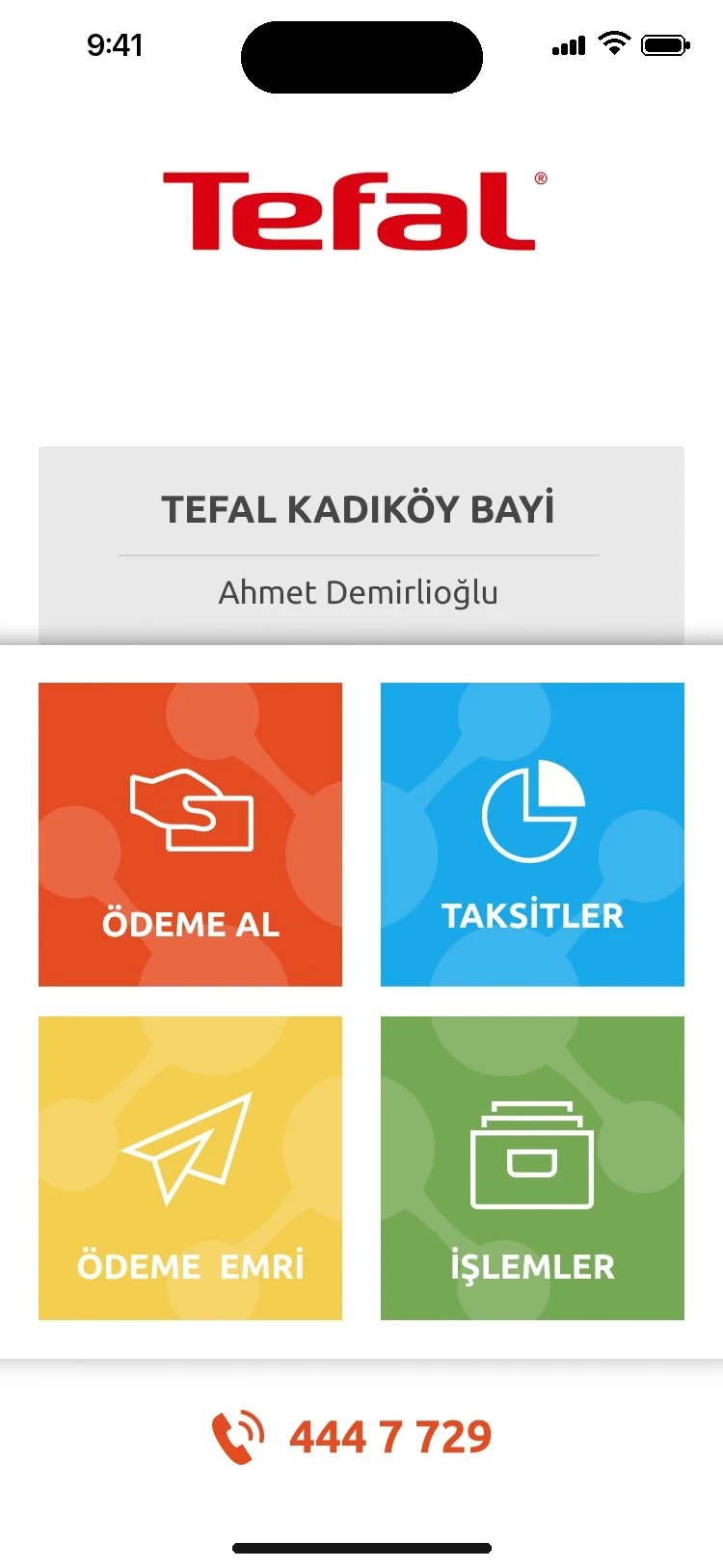 Ödeme al, taksitler, ödeme emri ve işlemler kutuları