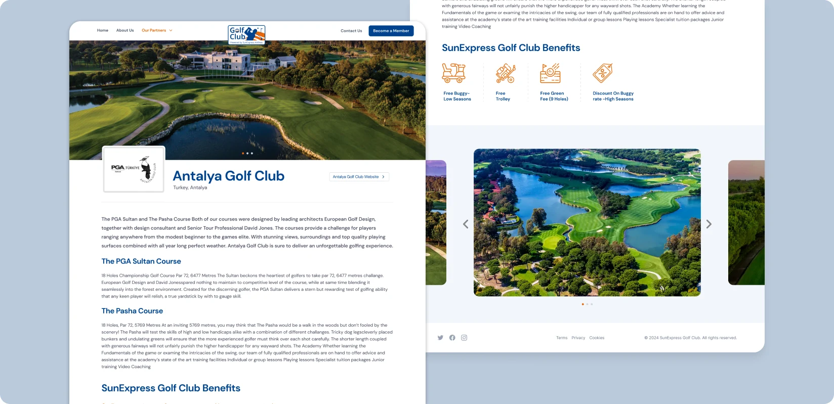 SunExpress Golf Club: golf sahası detay sayfası