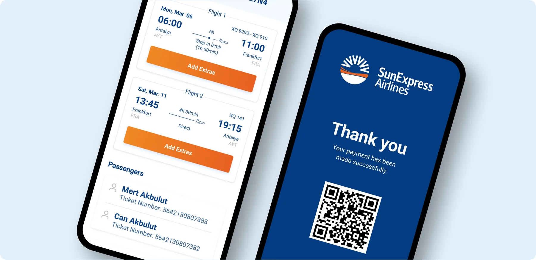 SunExpress Havalimanı Satış Uygulaması: Ek hizmet satışı ve ödeme adımları
