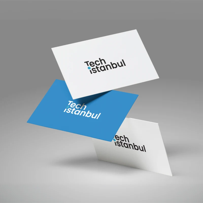 White, blue and reversed logo applications.