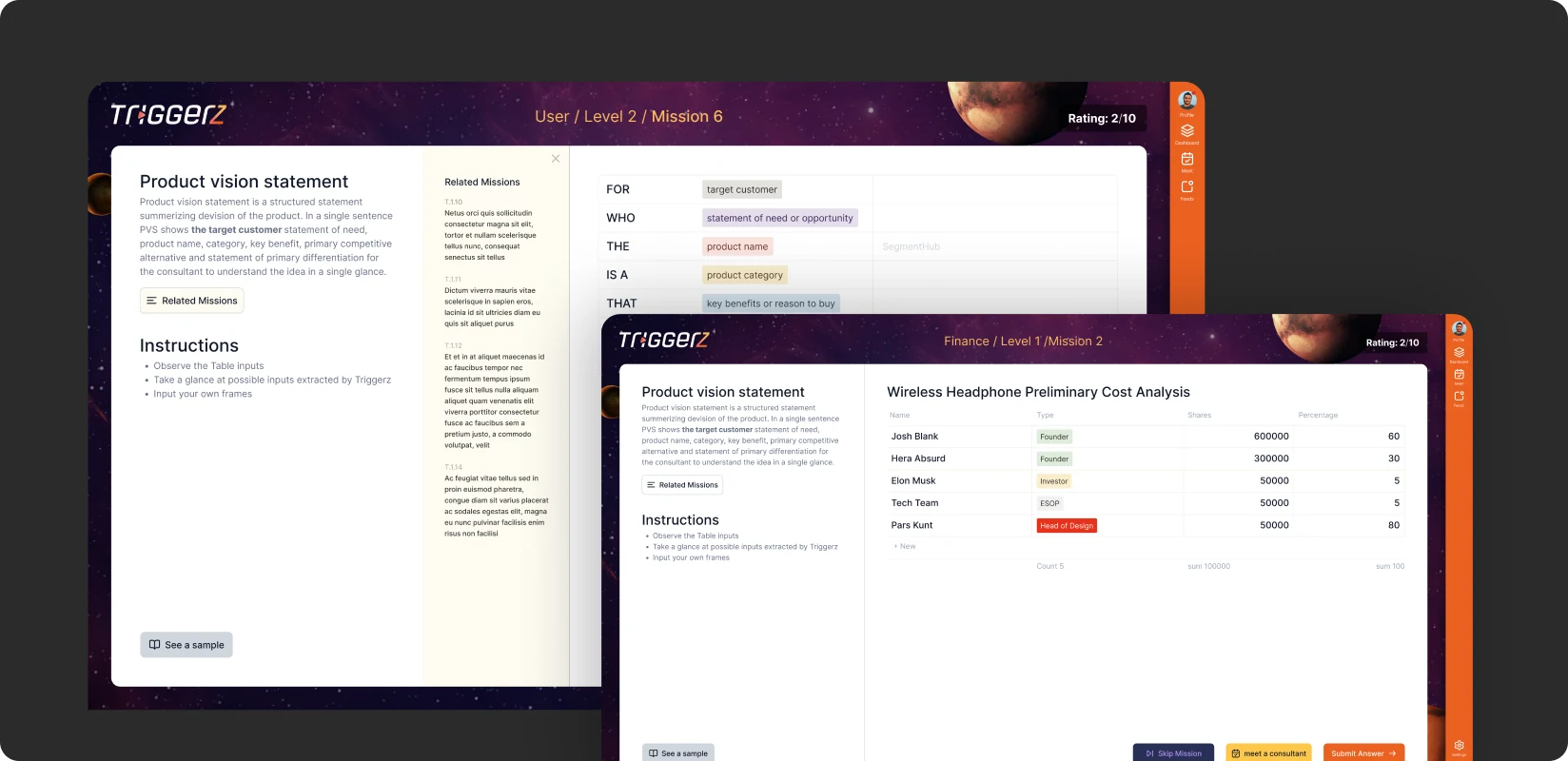 TriggerZ: Ürün vizyonu ve finansal analiz araçları