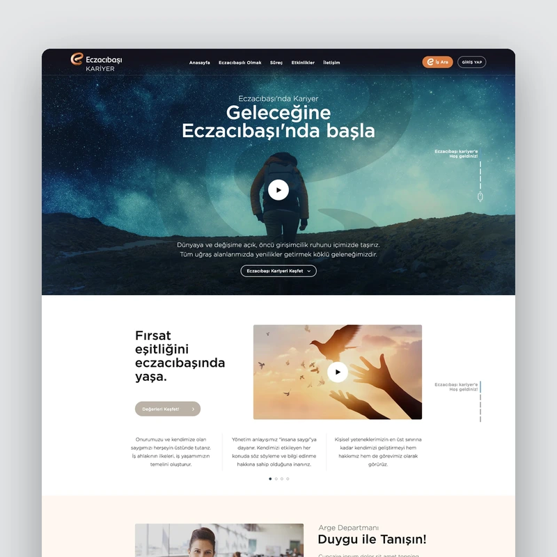 Eczacıbaşı Kariyer web sitesi ana sayfası