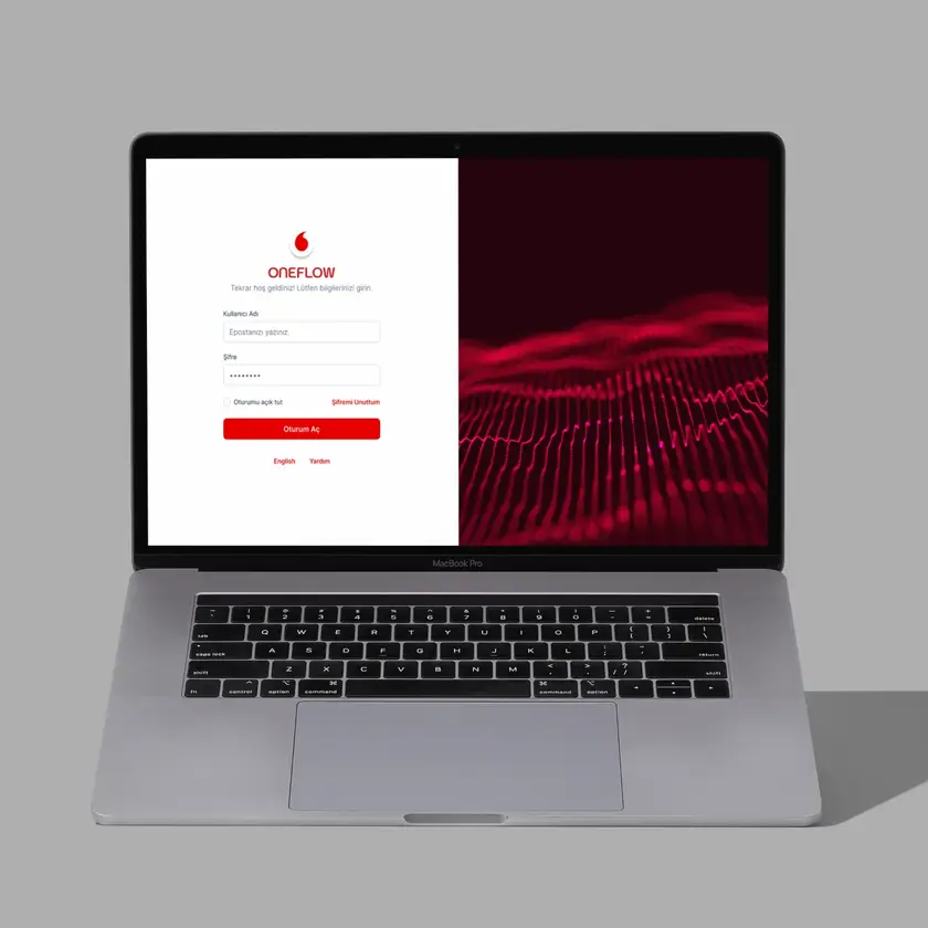 Vodafone OneFlow giriş ekranı