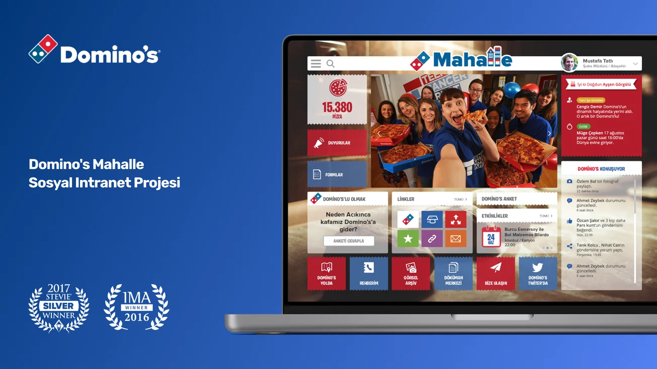 Domino’s Mahalle arayüzü